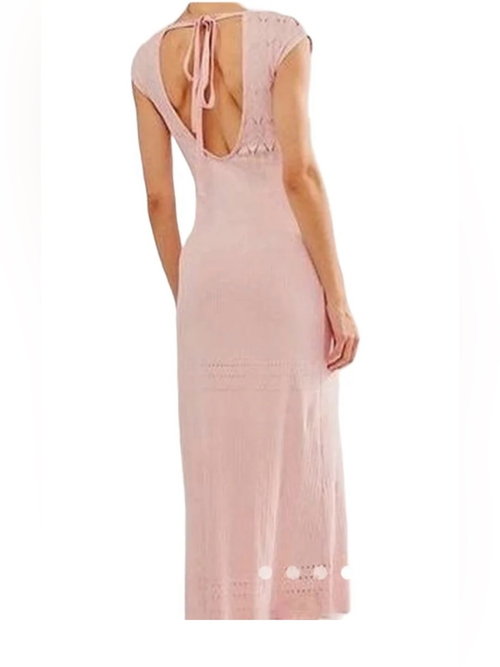 FREE PEOPLE Robin Seamless Bodycon Midi Rose Petal Pink Dress- size xs/s - Picture 2 of 5